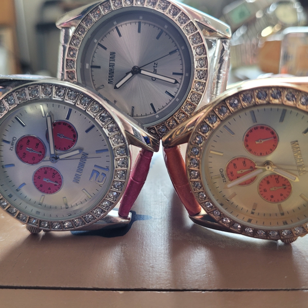Croton Women's Watches - Silver, Orange and Pink